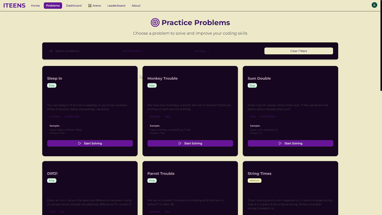 Problem Database Demo